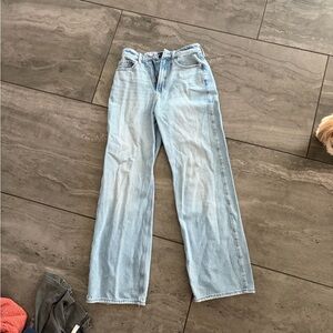 Hollister Women's Light Blue Straight Leg Jeans